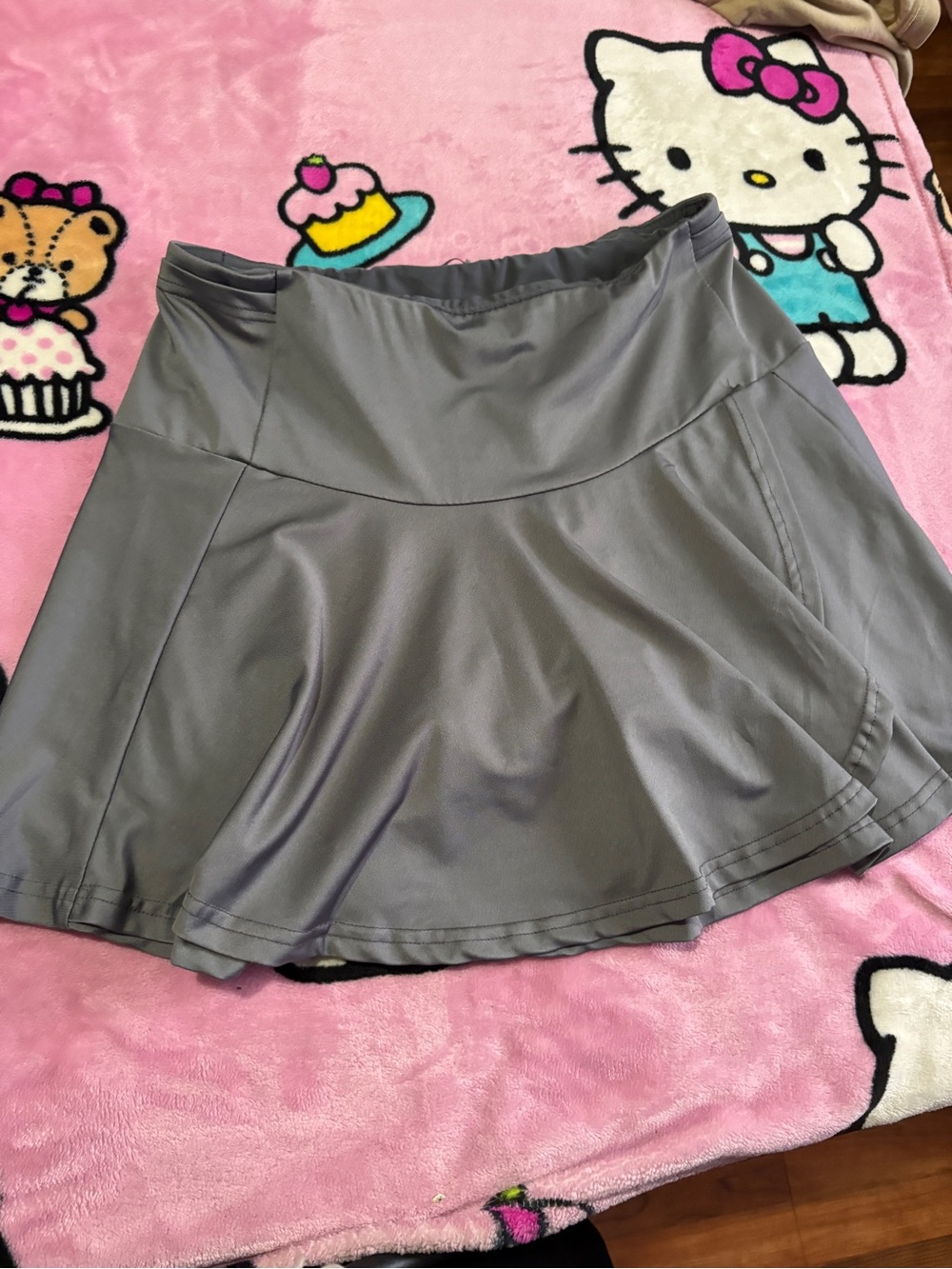 Gray Women's Flared Skirt